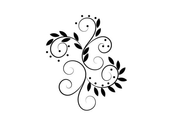 Download Floral Swirl Leaf Ornament - Leaf ornament Collection
