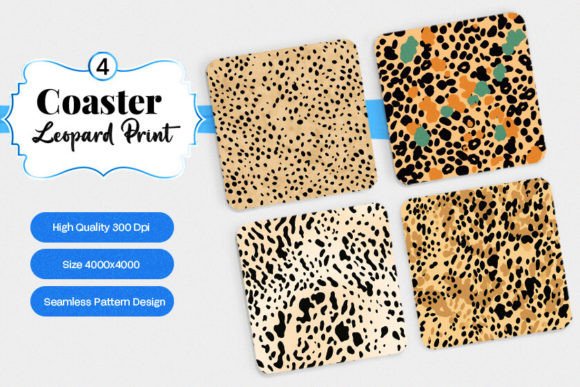 Download Leopard Coaster Digital Paper Designs - Digital paper designs Collection