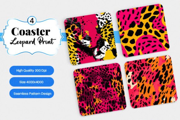 Download Leopard Coaster Digital Paper Designs - Digital paper designs Collection