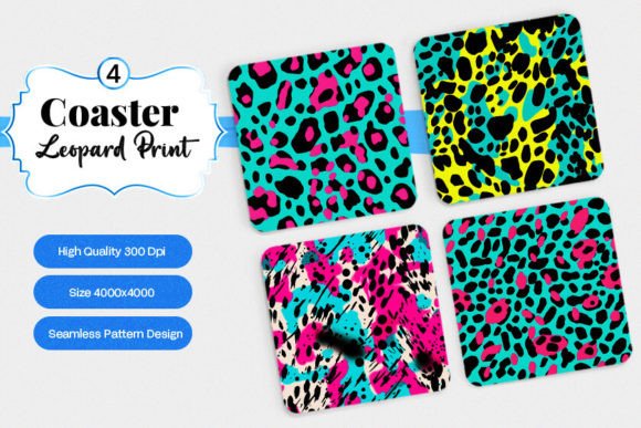 Download Leopard Coaster Digital Paper Designs - Digital paper designs Collection