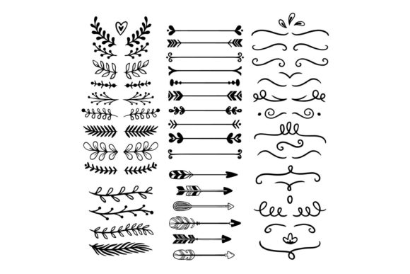 Download Flower and Leaf Ornament Dividers - Leaf ornament Collection