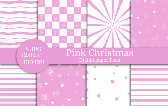 Download Pink Christmas Digital Paper - Pink christmas digital paper Collection