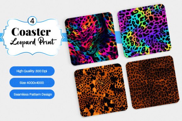 Download Leopard Coaster Digital Paper Designs - Digital paper designs Collection