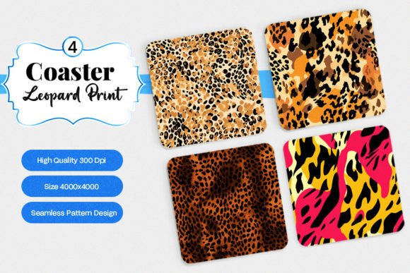 Download Leopard Coaster Digital Paper Designs - Digital paper designs Collection