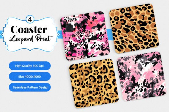 Download Leopard Coaster Digital Paper Designs - Digital paper designs Collection