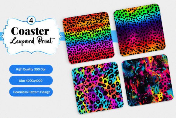 Download Leopard Coaster Digital Paper Designs - Digital paper designs Collection