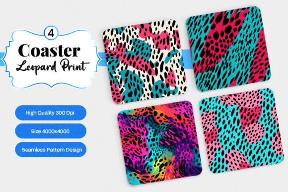 Download Leopard Coaster Digital Paper Designs - Digital paper designs Collection