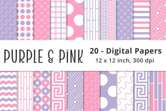 Download Purple and Pink Digital Paper Designs - Digital paper designs Collection