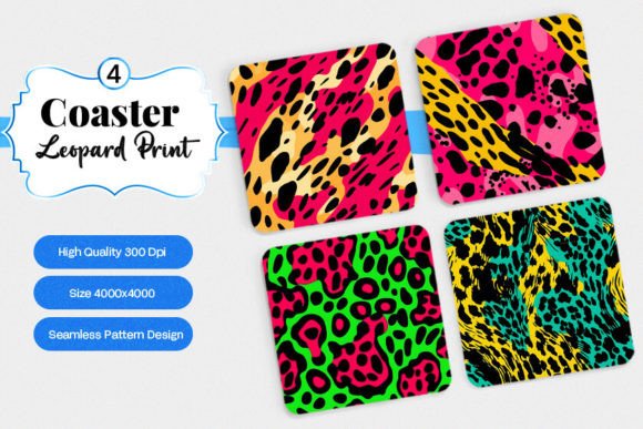 Download Leopard Coaster Digital Paper Designs - Digital paper designs Collection