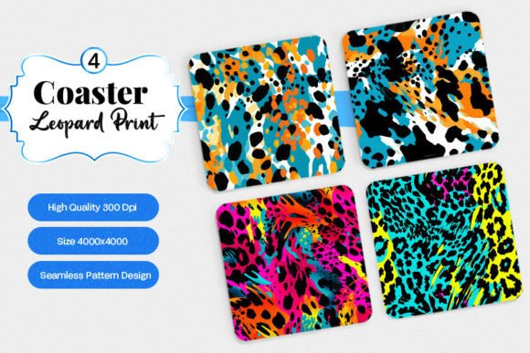 Download Leopard Coaster Digital Paper Designs - Digital paper designs Collection
