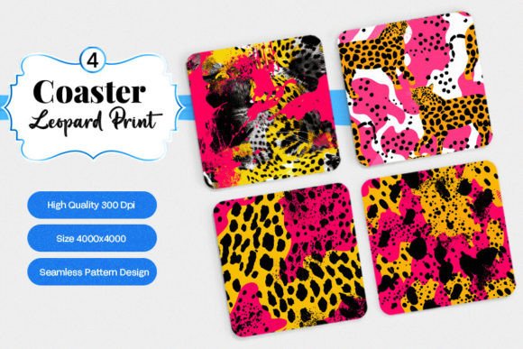 Download Leopard Coaster Digital Paper Designs - Digital paper designs Collection