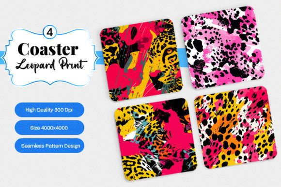 Download Leopard Coaster Digital Paper Designs - Digital paper designs Collection
