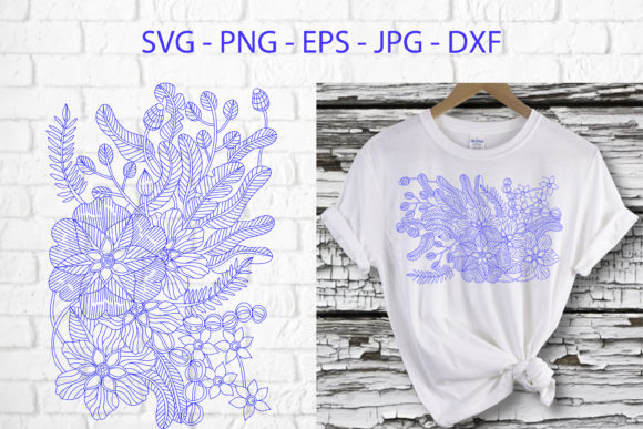 Download Boho Flowers, Doodle Floral Outline&nbsp; - Premium Resources