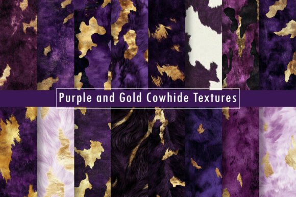 Download Purple and Gold Cowhide Textures - Texture Collection