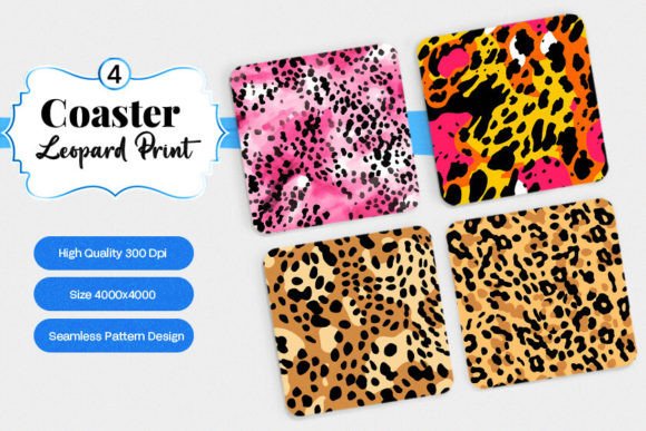 Download Leopard Coaster Digital Paper Designs - Digital paper designs Collection