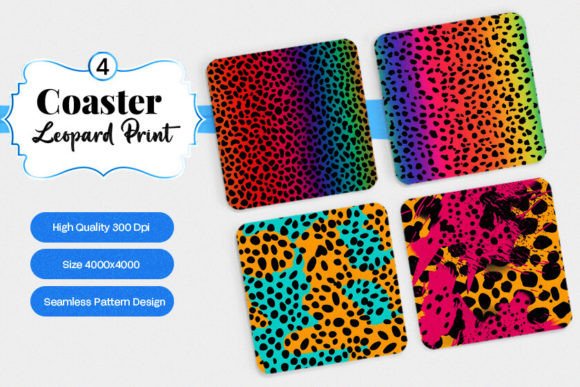 Download Leopard Coaster Digital Paper Designs - Digital paper designs Collection