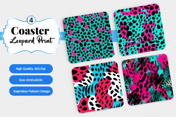 Download Leopard Coaster Digital Paper Designs - Digital paper designs Collection
