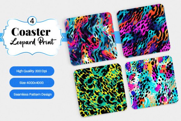 Download Leopard Coaster Digital Paper Designs - Digital paper designs Collection