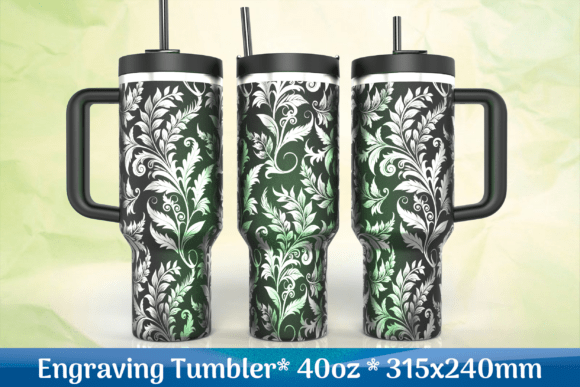 Download Baroque Leaf Ornament – Laser Tumbler - Leaf ornament Collection